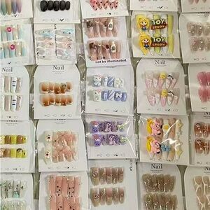 Assorted Nail Art Stickers and Press-Ons